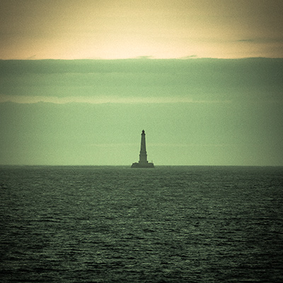 mer, phare, vert